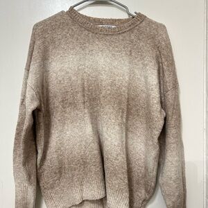 Old Navy Women's Boyfriend/Oversized Fit Tan Crew Neck Sweater